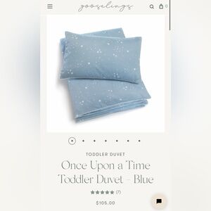 Gooselings TODDLER duvet cover - blue stars